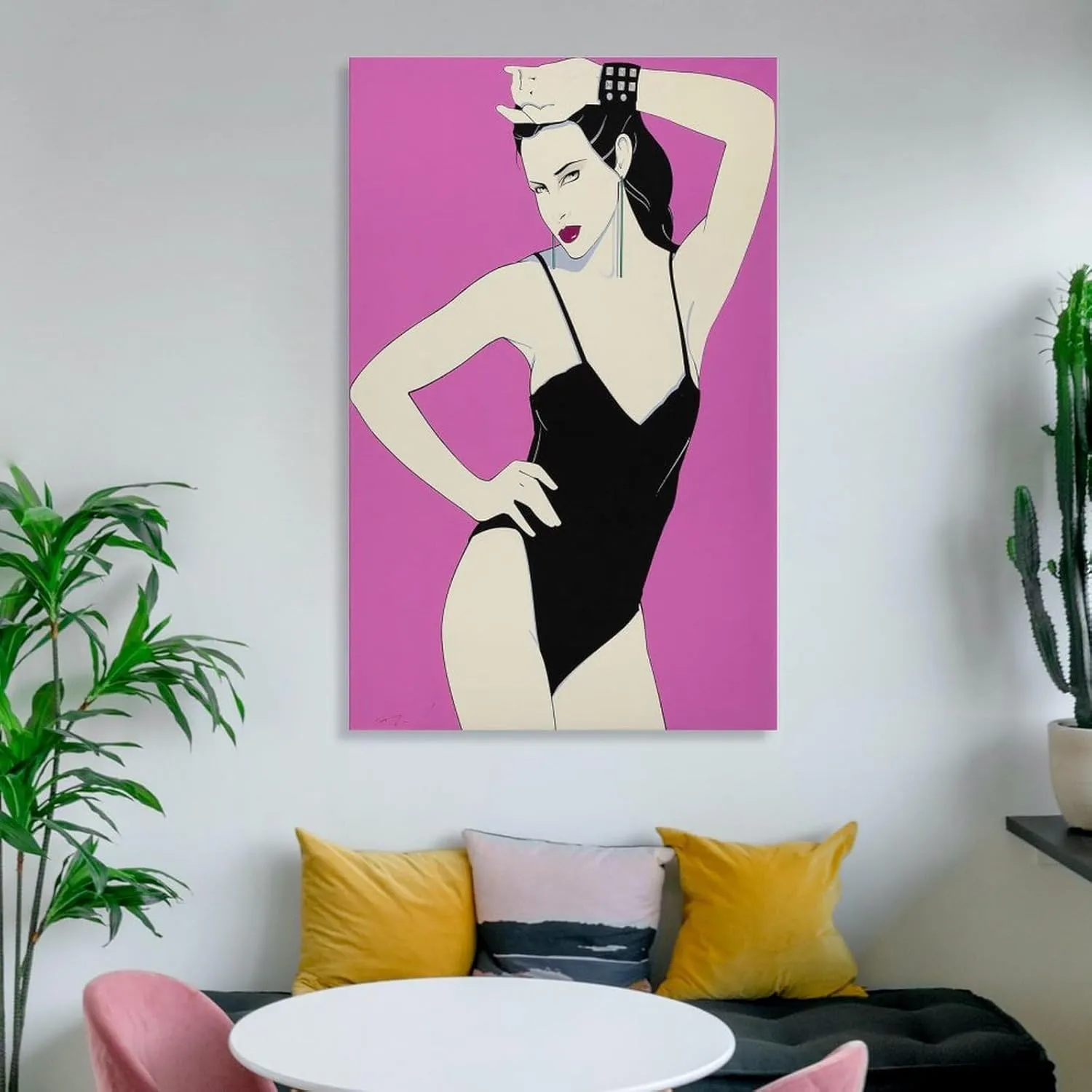 Patrick Nagel Playboy Pin-Up Home Decor Poster Wall Art Hanging Picture Print Bedroom Decorative Painting Posters Room Aesthetic 16x24inch(40x60cm)