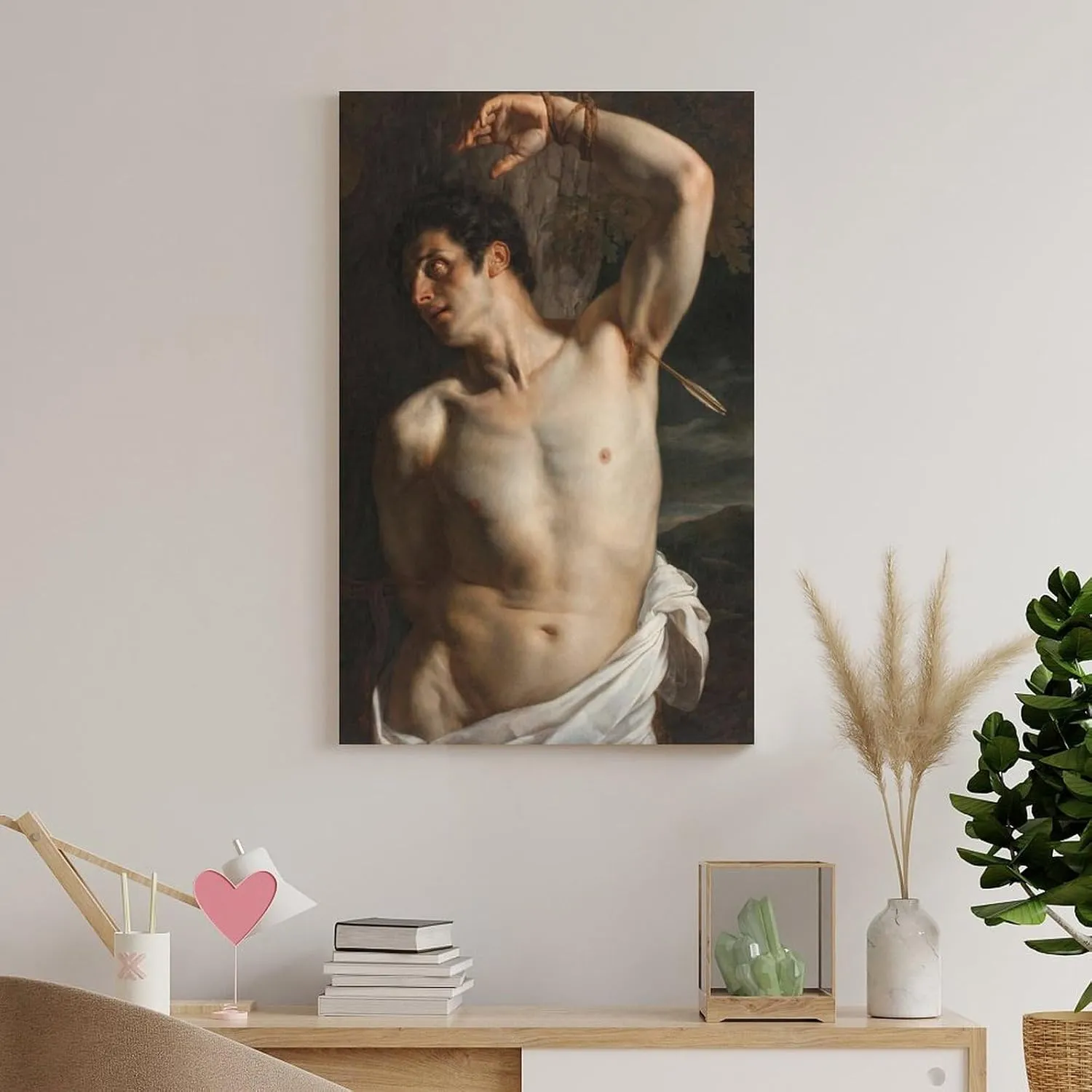 Paul Delaroche-Saint Sebastian Posters Art Print Wall Photo Paint Poster Hanging Picture Family Bedroom Decor 16x24inch(40x60cm)