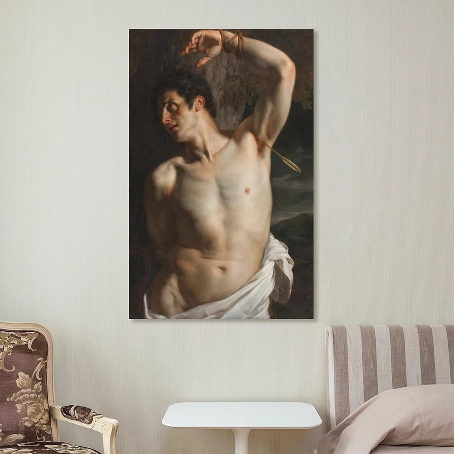 Paul Delaroche-Saint Sebastian Posters Art Print Wall Photo Paint Poster Hanging Picture Family Bedroom Decor 16x24inch(40x60cm)