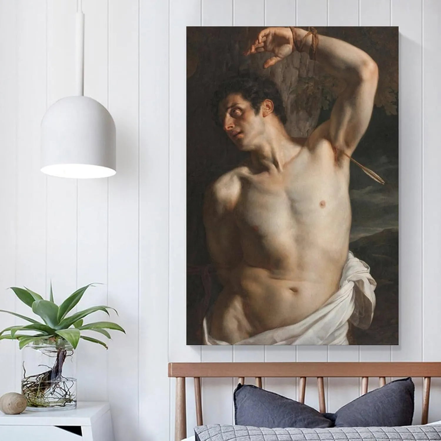 Paul Delaroche-Saint Sebastian Posters Art Print Wall Photo Paint Poster Hanging Picture Family Bedroom Decor 16x24inch(40x60cm)