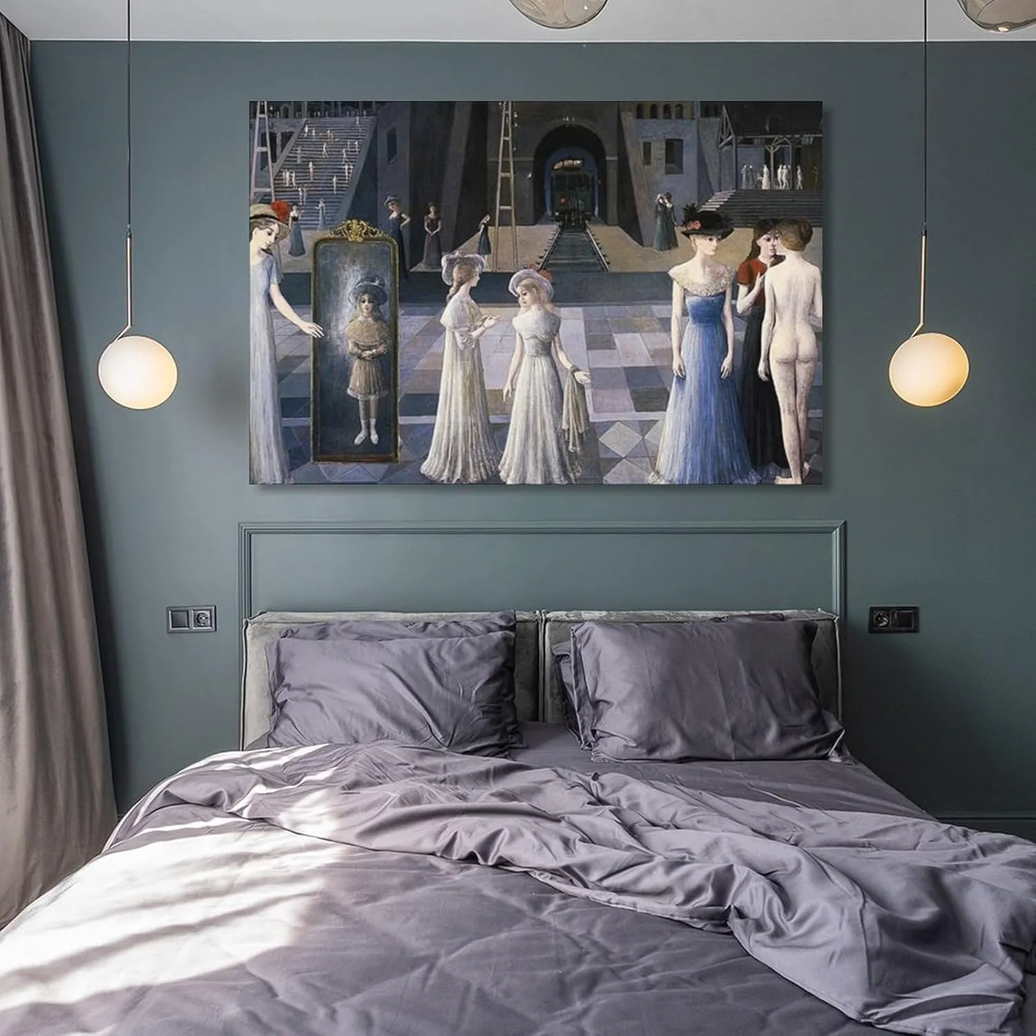 Paul Delvaux Poster Symbolist Painter Surrealist Painter (12) Gifts Canvas Painting Poster Wall Art Decorative Picture Prints Modern Decor Framed-unframed 16x24inch(40x60cm)