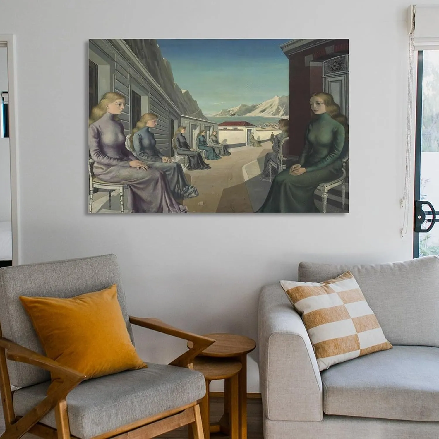 Paul Delvaux Poster Symbolist Painter Surrealist Painter (42) Canvas Wall Art Prints Poster Gifts Photo Picture Painting Posters Room Decor Home Decorative 08x12inch(20x30cm)