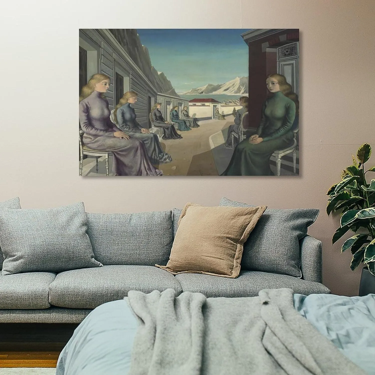 Paul Delvaux Poster Symbolist Painter Surrealist Painter (42) Canvas Wall Art Prints Poster Gifts Photo Picture Painting Posters Room Decor Home Decorative 08x12inch(20x30cm)