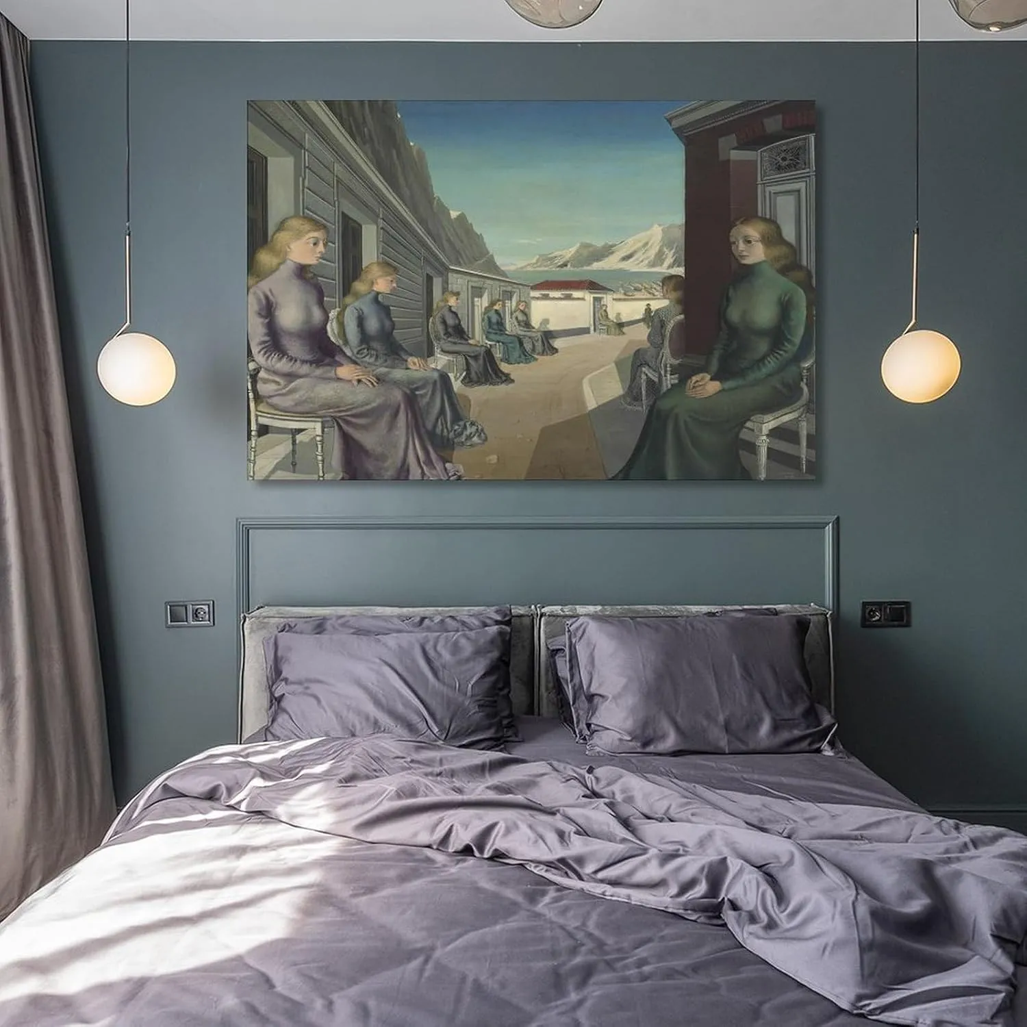 Paul Delvaux Poster Symbolist Painter Surrealist Painter (42) Canvas Wall Art Prints Poster Gifts Photo Picture Painting Posters Room Decor Home Decorative 08x12inch(20x30cm)