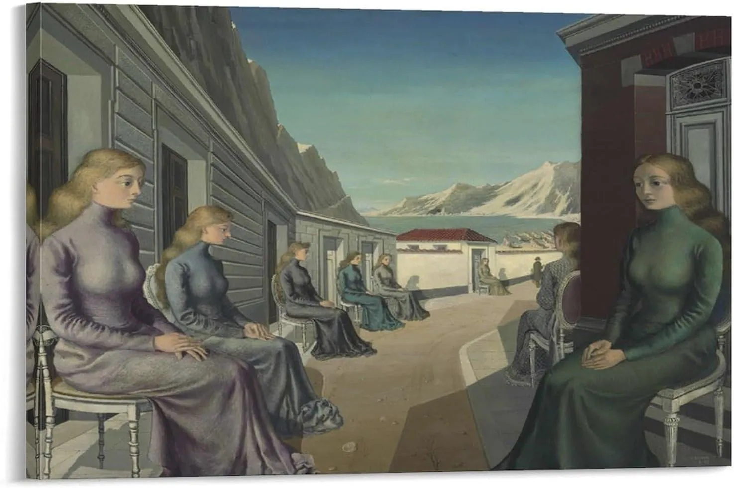 Paul Delvaux Poster Symbolist Painter Surrealist Painter (42) Canvas Wall Art Prints Poster Gifts Photo Picture Painting Posters Room Decor Home Decorative 08x12inch(20x30cm)