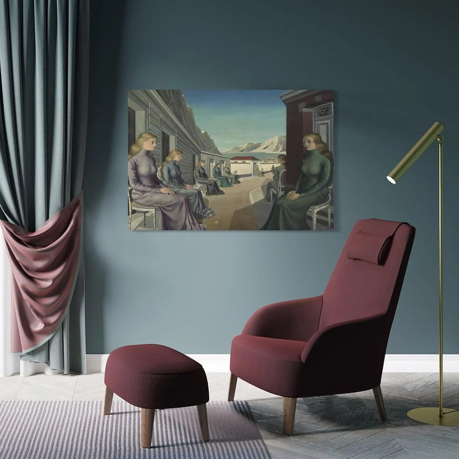 Paul Delvaux Poster Symbolist Painter Surrealist Painter (42) Canvas Wall Art Prints Poster Gifts Photo Picture Painting Posters Room Decor Home Decorative 08x12inch(20x30cm)