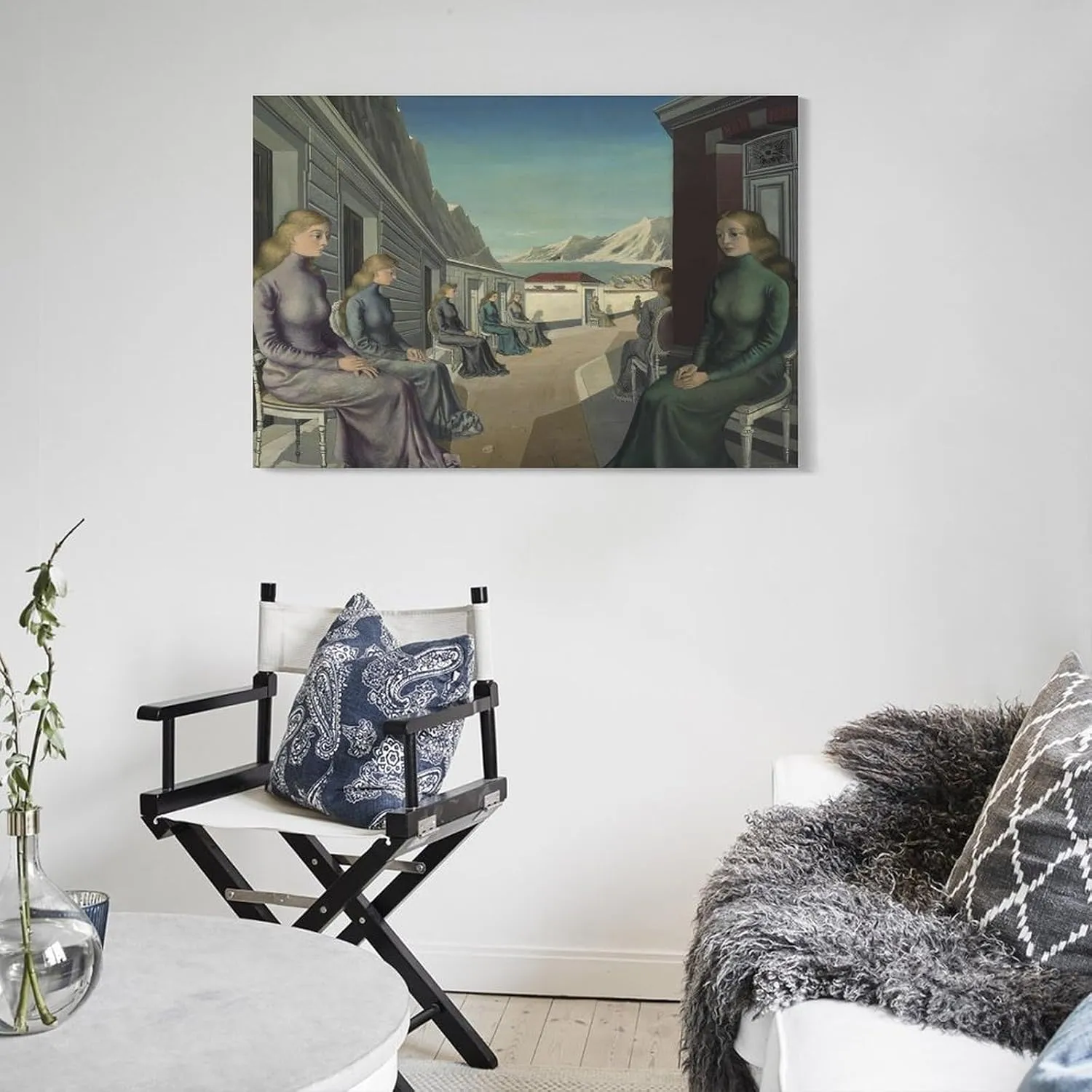 Paul Delvaux Poster Symbolist Painter Surrealist Painter (42) Canvas Wall Art Prints Poster Gifts Photo Picture Painting Posters Room Decor Home Decorative 08x12inch(20x30cm)