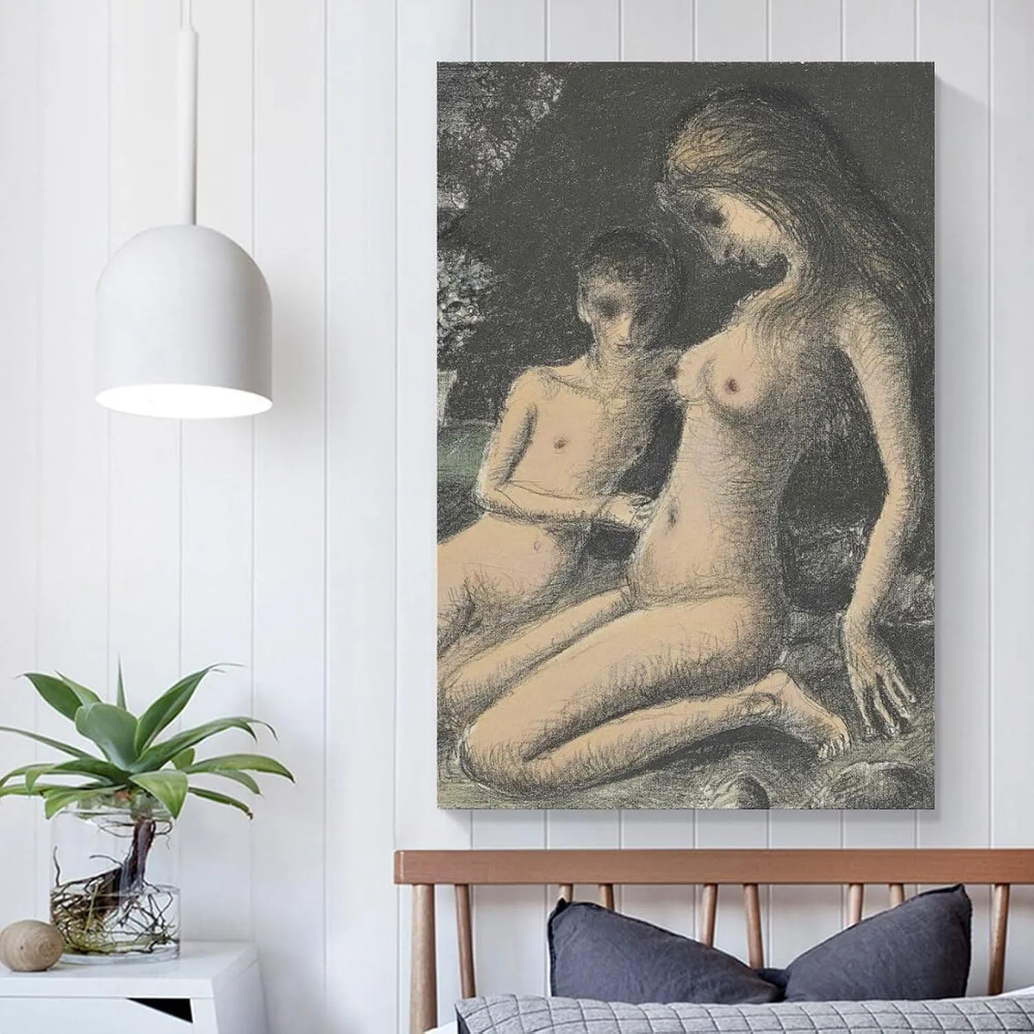 Paul Delvaux Posters Print BLUE AZALEA (2) Poster Decorative Painting Canvas Wall Art Living Room Posters Bedroom Painting 12x18inch(30x45cm)