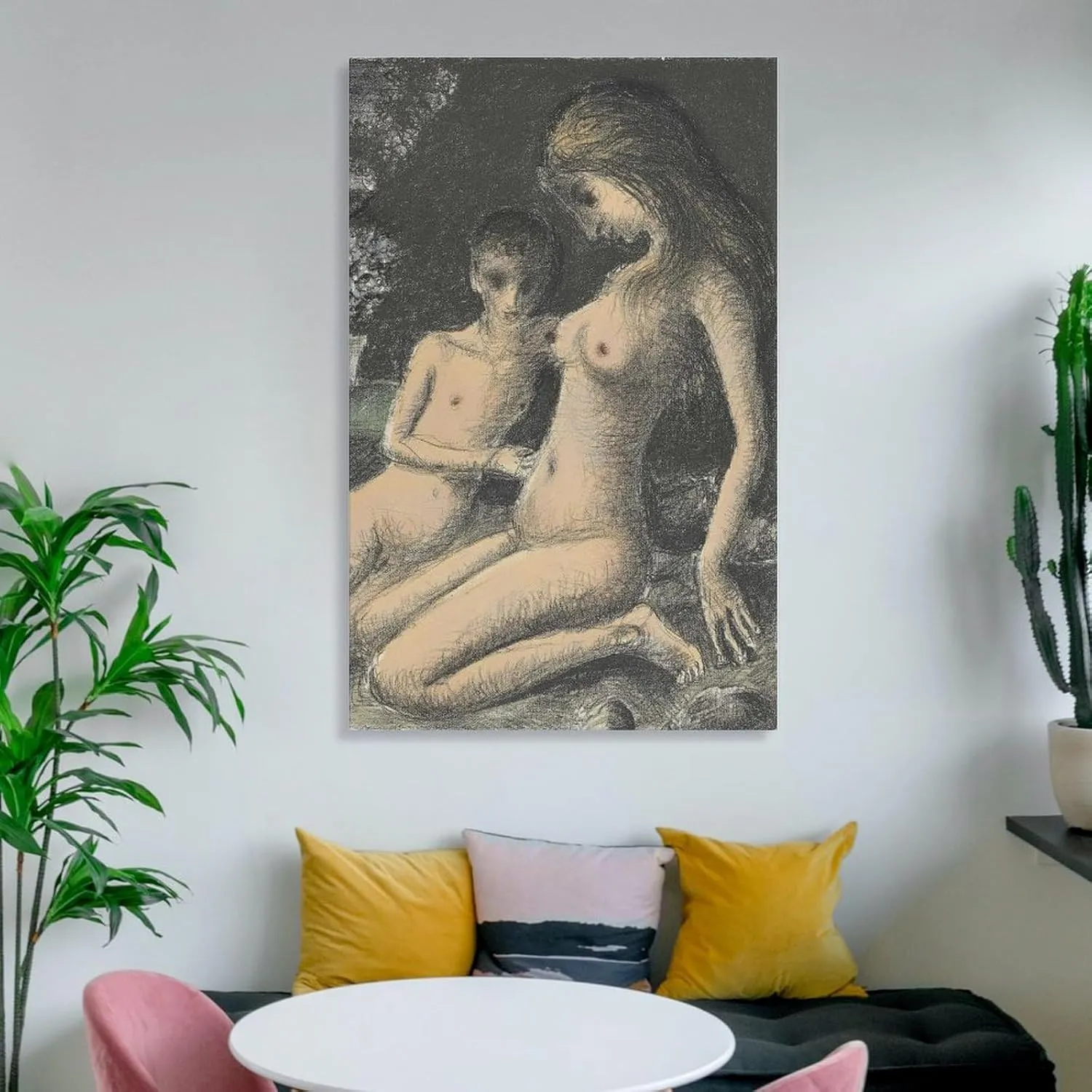 Paul Delvaux Posters Print BLUE AZALEA (2) Poster Decorative Painting Canvas Wall Art Living Room Posters Bedroom Painting 12x18inch(30x45cm)