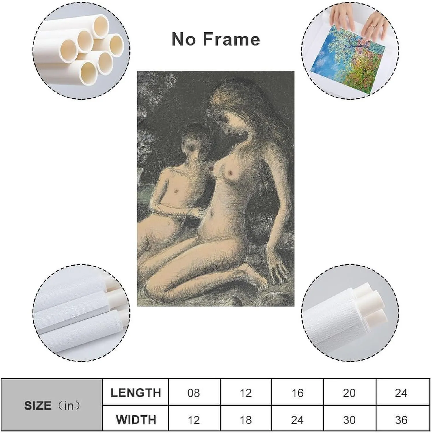 Paul Delvaux Posters Print BLUE AZALEA (2) Poster Decorative Painting Canvas Wall Art Living Room Posters Bedroom Painting 12x18inch(30x45cm)