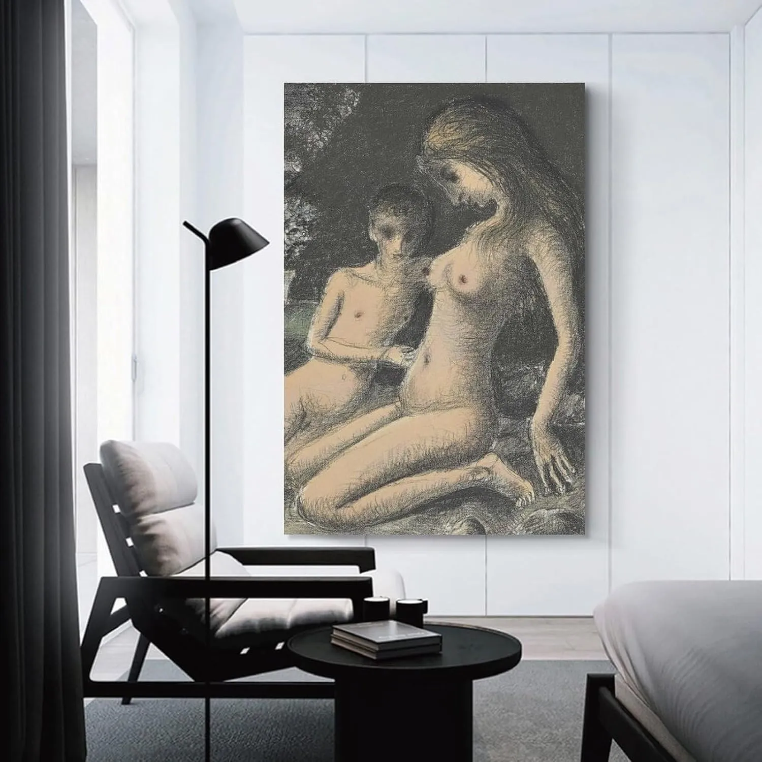 Paul Delvaux Posters Print BLUE AZALEA (2) Poster Decorative Painting Canvas Wall Art Living Room Posters Bedroom Painting 12x18inch(30x45cm)