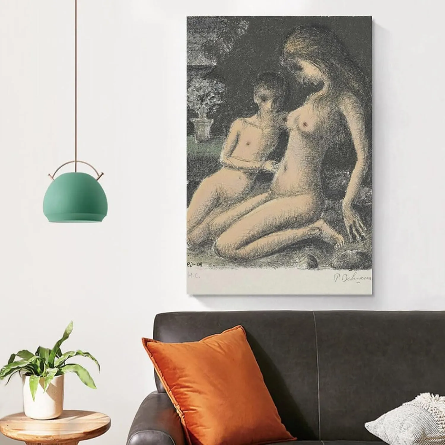Paul Delvaux Posters Print BLUE AZALEA Canvas Wall Art Poster Decorative Bedroom Modern Home Print Picture Artworks Posters 12x18inch(30x45cm)