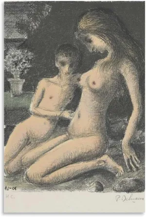 Paul Delvaux Posters Print BLUE AZALEA Canvas Wall Art Poster Decorative Bedroom Modern Home Print Picture Artworks Posters 12x18inch(30x45cm)