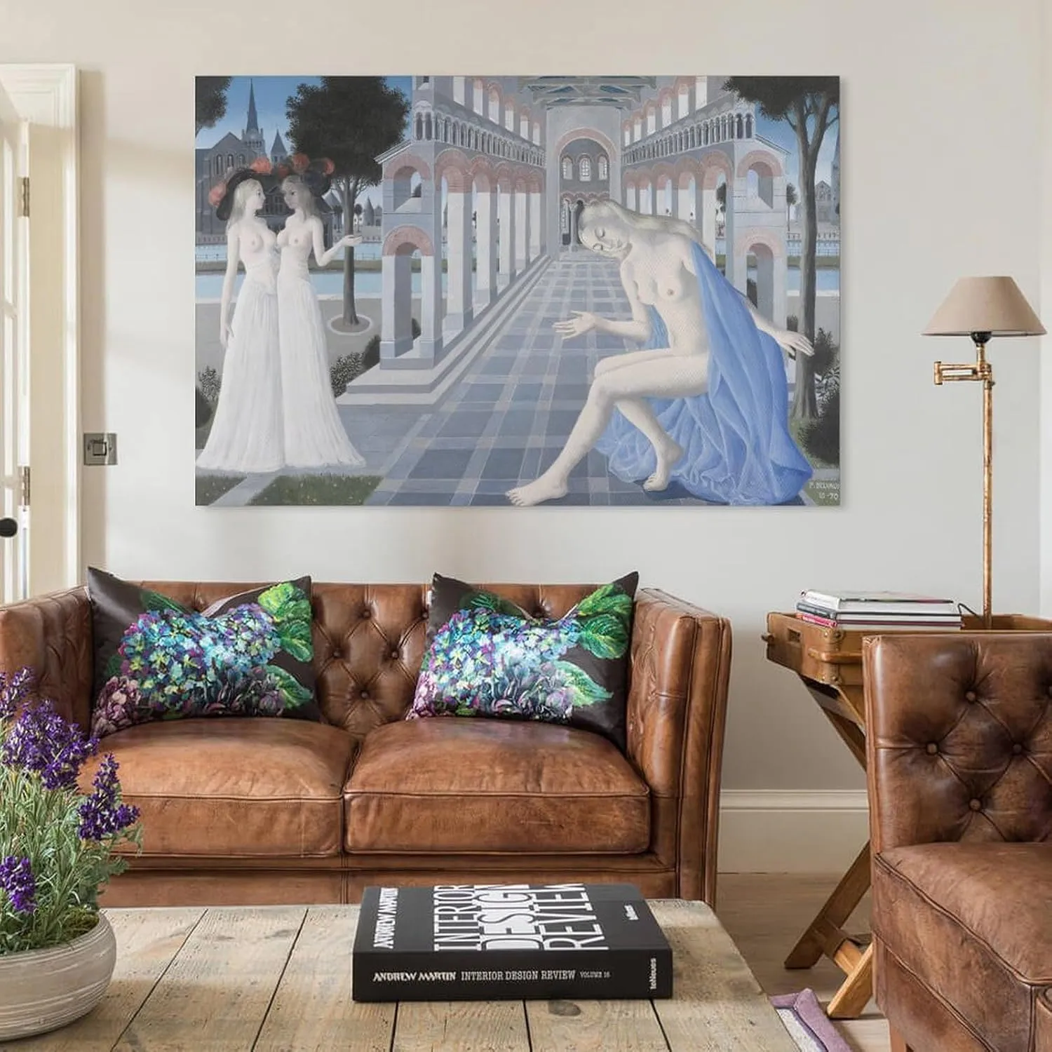 Paul Delvaux Posters Print Serenity Artworks Canvas Poster Room Aesthetic Wall Art Prints Home Modern Decor Gifts Framed-unframed 16x24inch(40x60cm)