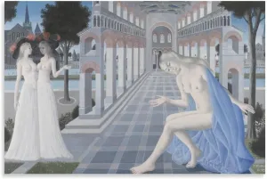 Paul Delvaux Posters Print Serenity Artworks Canvas Poster Room Aesthetic Wall Art Prints Home Modern Decor Gifts Framed-unframed 16x24inch(40x60cm)