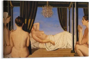 Paul Delvaux Posters Print The Lustre Gifts Canvas Painting Poster Wall Art Decorative Picture Prints Modern Decor Framed-unframed 12x18inch(30x45cm)