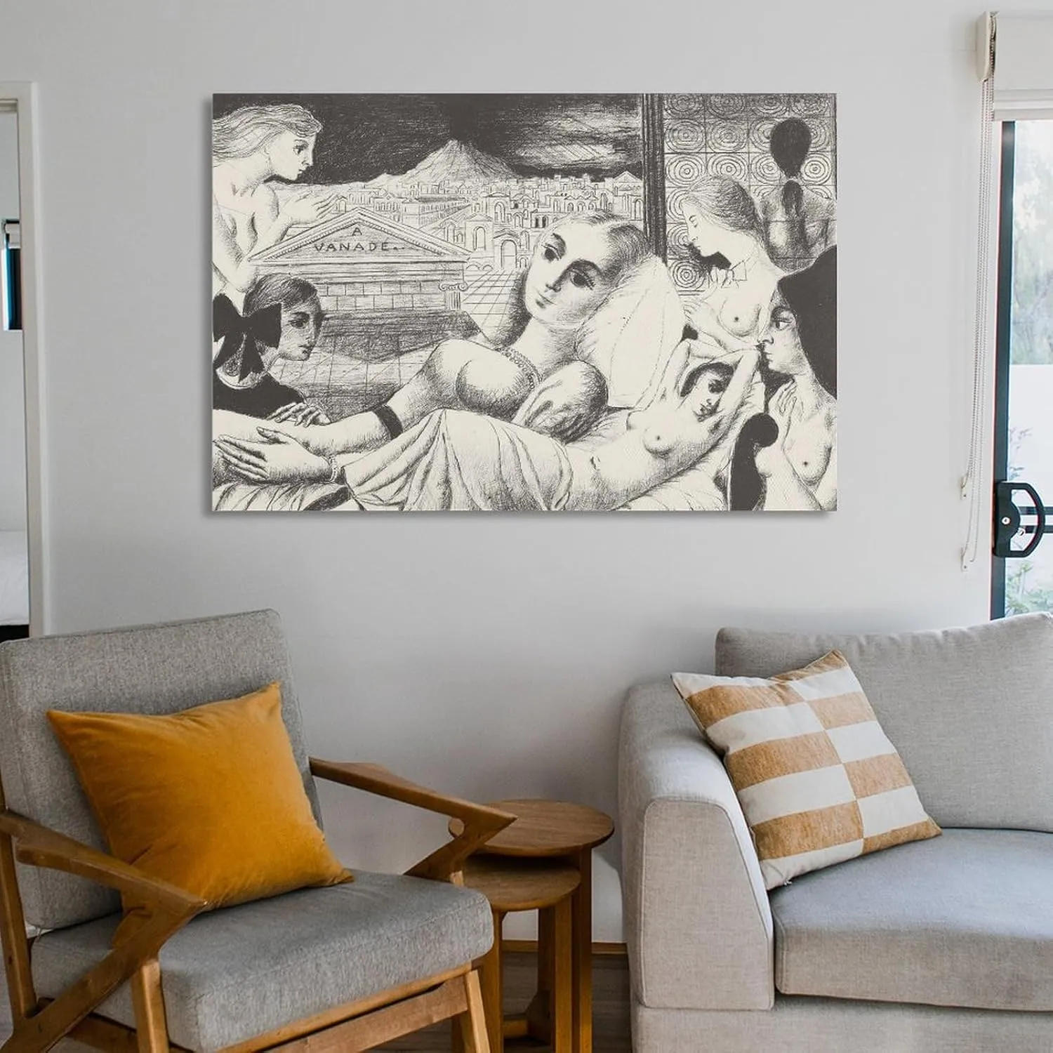 Paul Delvaux Posters Print VANADé Print Photo Art Painting Canvas Poster Home Decorative Bedroom Modern Decor Posters Gifts 12x18inch(30x45cm)