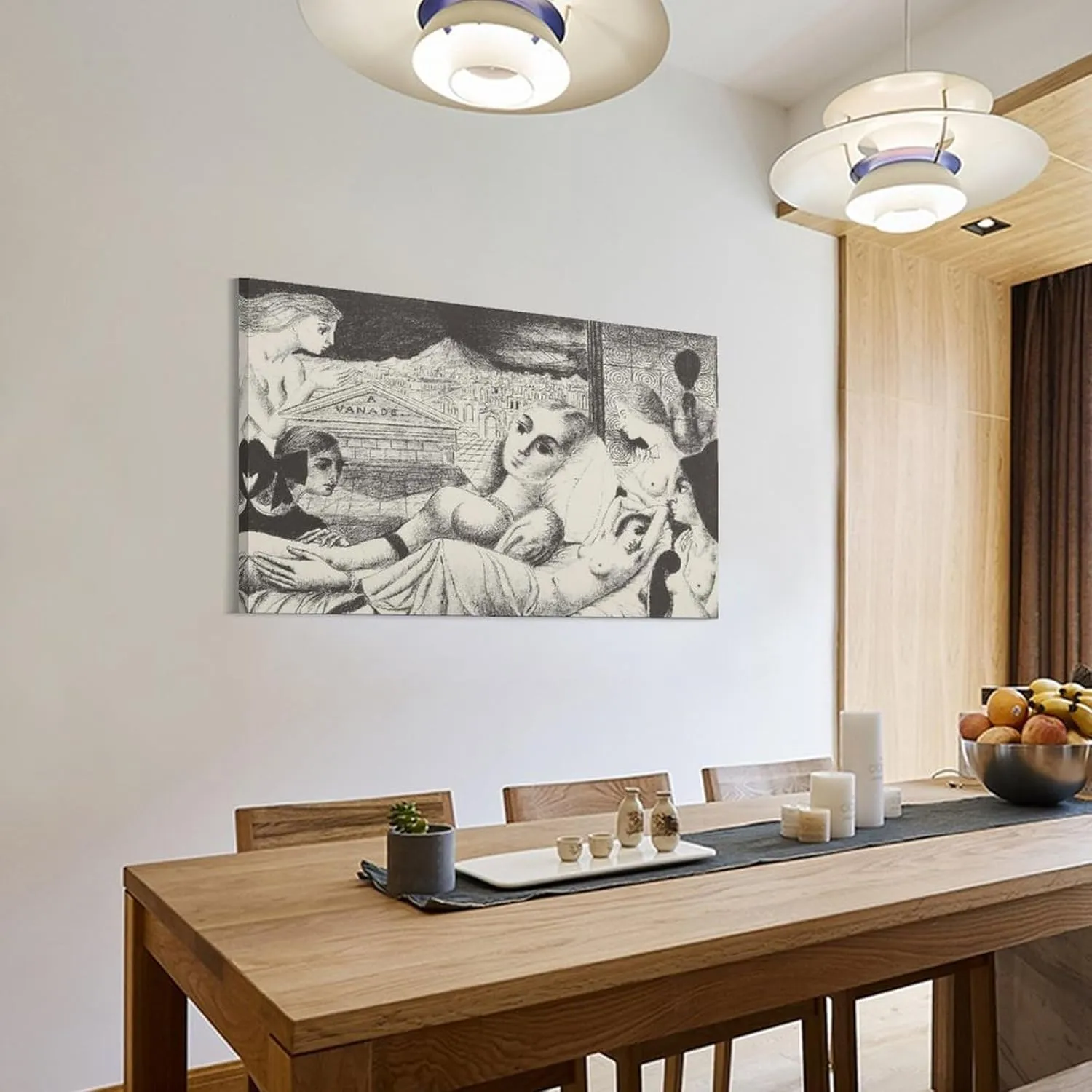 Paul Delvaux Posters Print VANADé Print Photo Art Painting Canvas Poster Home Decorative Bedroom Modern Decor Posters Gifts 12x18inch(30x45cm)