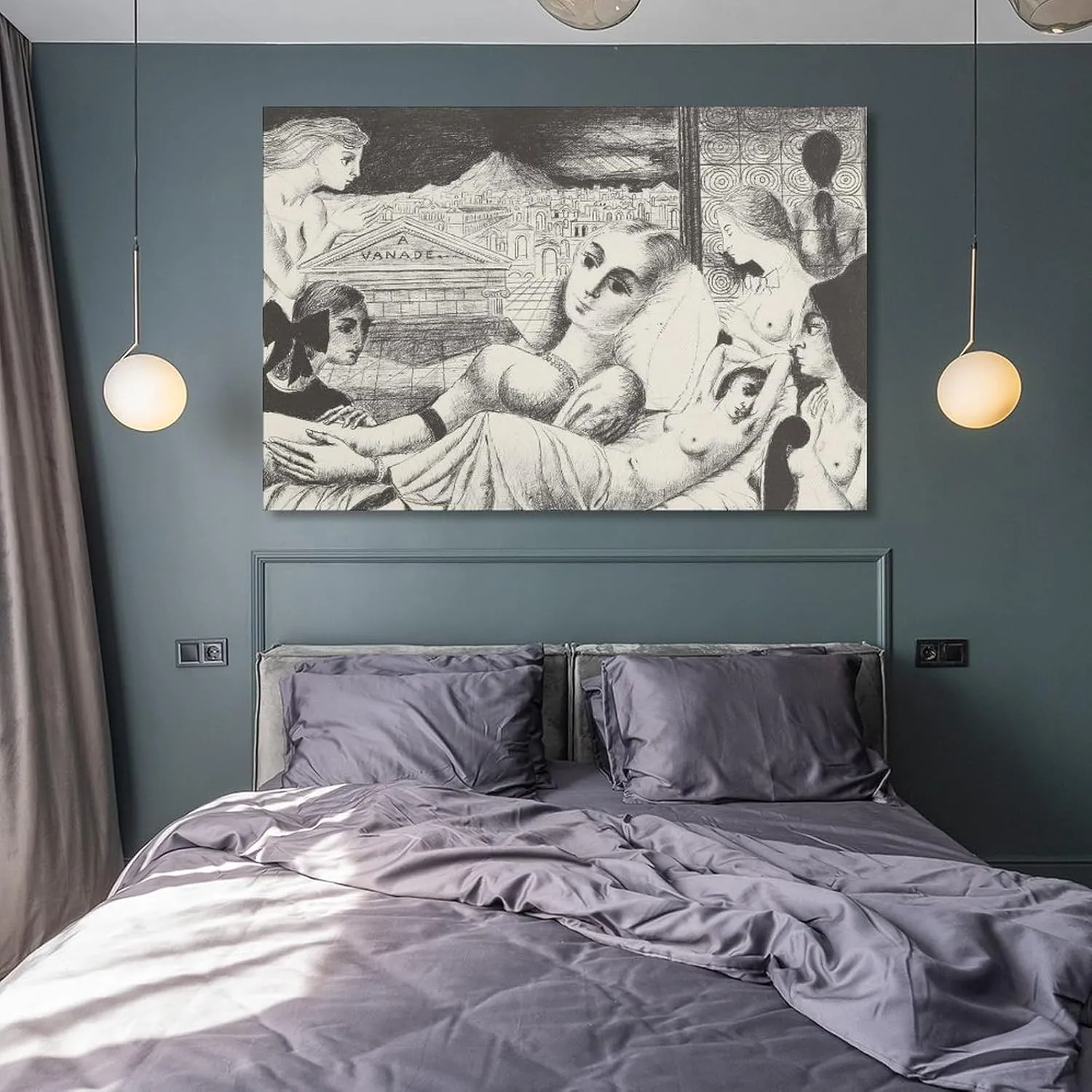 Paul Delvaux Posters Print VANADé Print Photo Art Painting Canvas Poster Home Decorative Bedroom Modern Decor Posters Gifts 12x18inch(30x45cm)