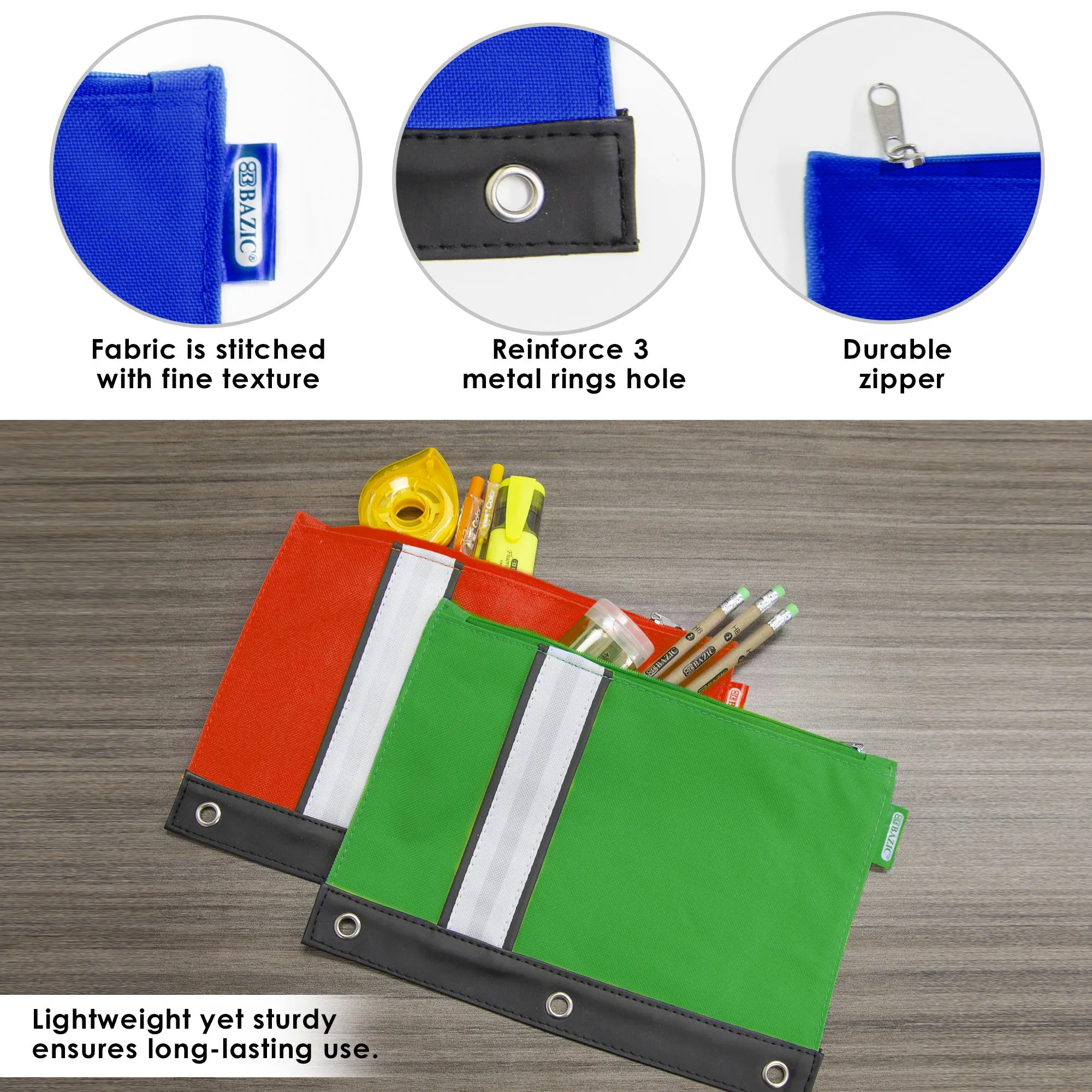 Pencil Pouch 3-Ring - Assorted Color