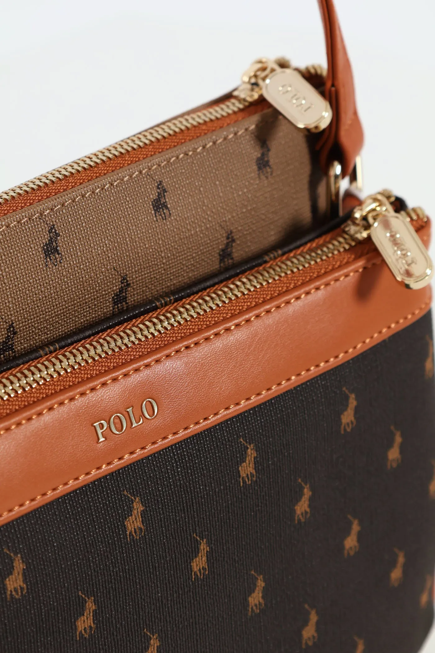 Peninsula Double Pocket Sling Bag - Tan