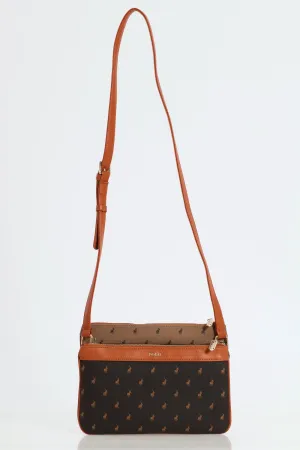 Peninsula Double Pocket Sling Bag - Tan