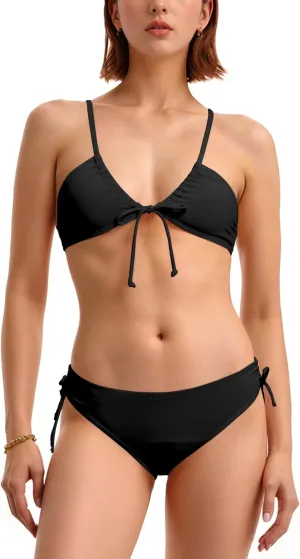 Period Swimwear Triangle Bikini Sets Two Piece Leakproof Menstrual Swimsuit Tie Side Bathing Suit for Girls