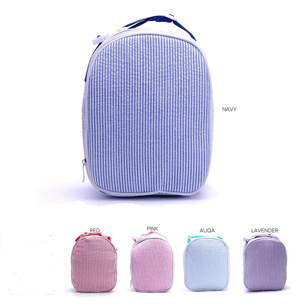 Personalized Seersucker Backpacks