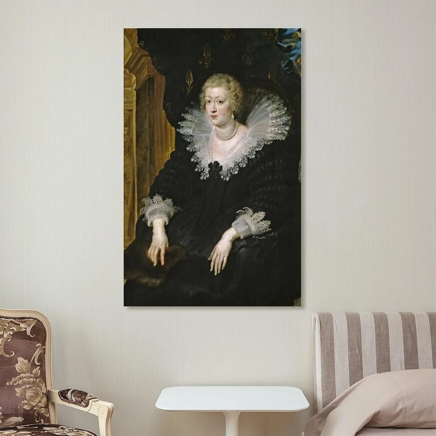 Peter Paul Rubens Poster Anna of Habsburg Queen of France Canvas Wall Art Poster Decorative Bedroom Modern Home Print Picture Artworks Posters 24x36inch(60x90cm)