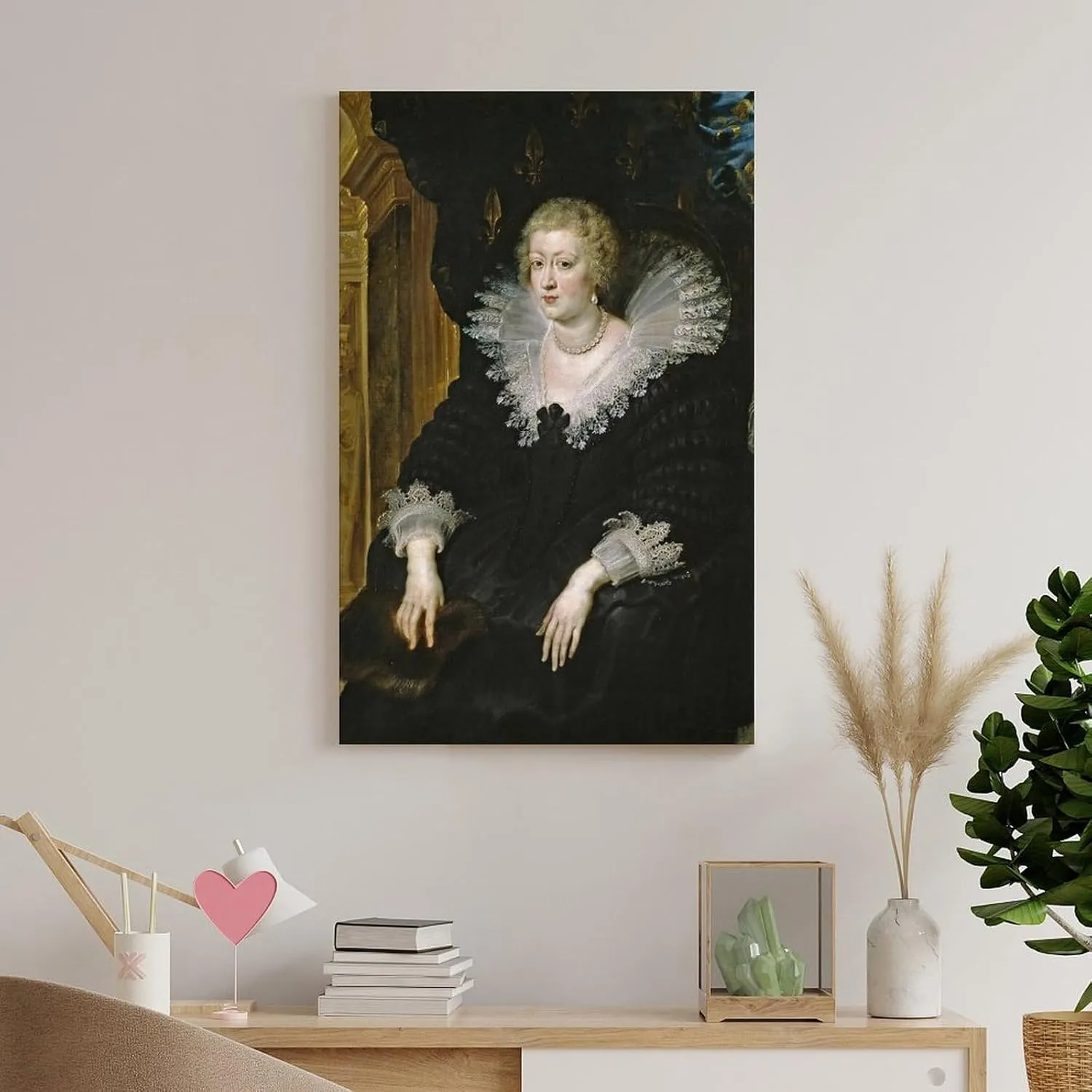Peter Paul Rubens Poster Anna of Habsburg Queen of France Canvas Wall Art Poster Decorative Bedroom Modern Home Print Picture Artworks Posters 24x36inch(60x90cm)