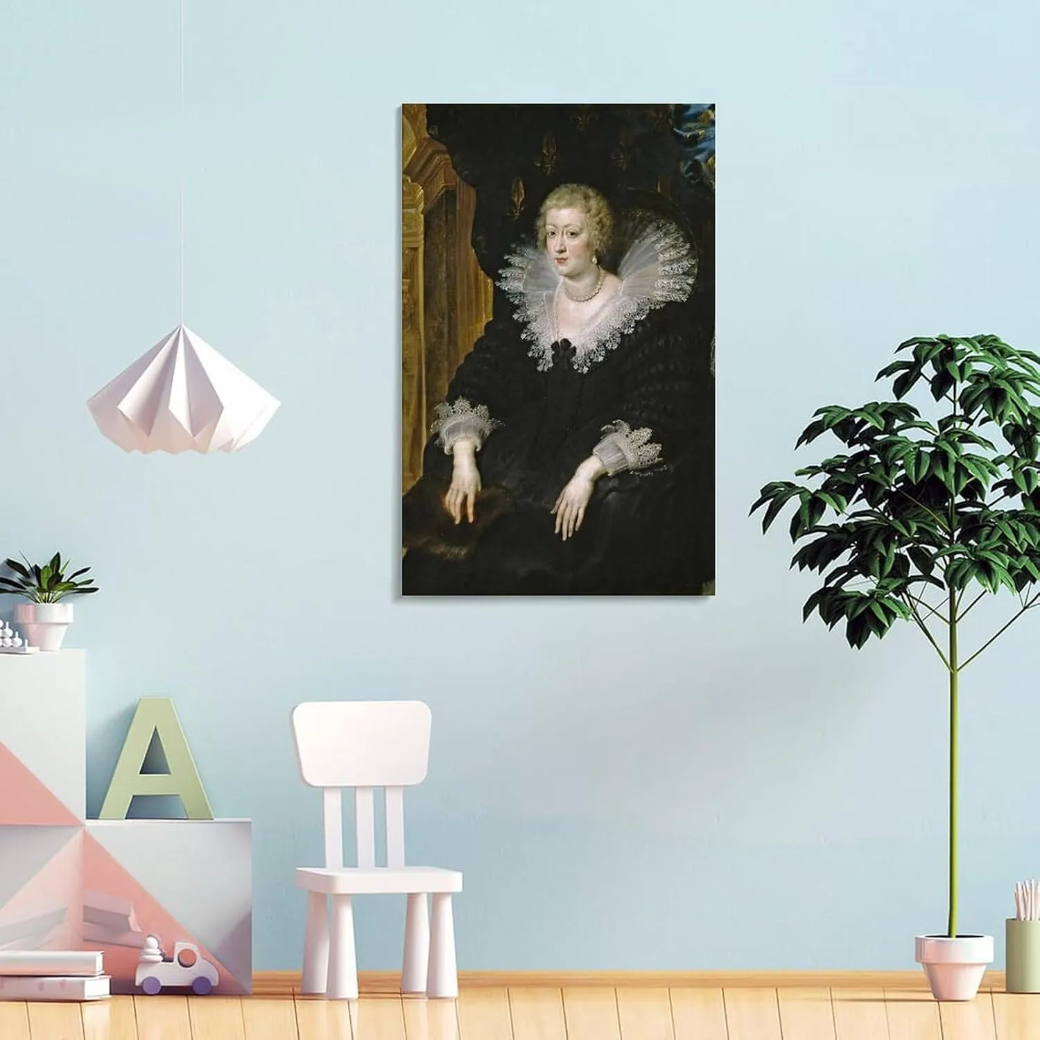 Peter Paul Rubens Poster Anna of Habsburg Queen of France Canvas Wall Art Poster Decorative Bedroom Modern Home Print Picture Artworks Posters 24x36inch(60x90cm)