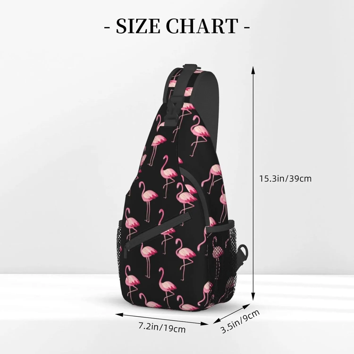 Pink Flamingo Sling Bag Chest Bags Crossbody Shoulder Backpack Travel Hiking Daypack For Men Women