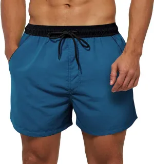 Pioneer Camp Men's Swim Trunks with Back Zipper Pockets and Mesh Lining Quick Dry Athletic Swimwear Shorts Bathing Suit