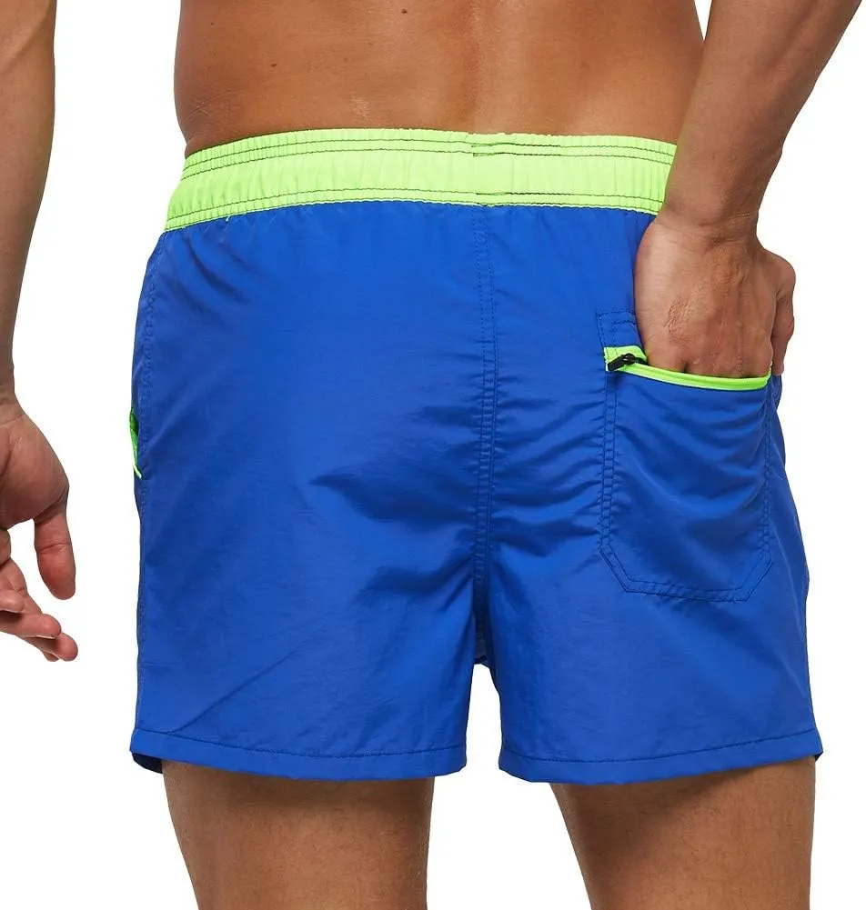 Pioneer Camp Men's Swim Trunks with Back Zipper Pockets and Mesh Lining Quick Dry Athletic Swimwear Shorts Bathing Suit