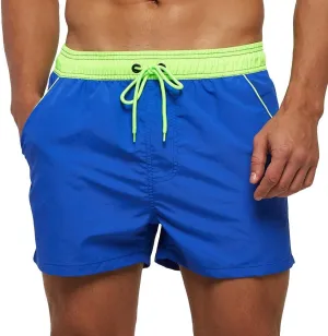 Pioneer Camp Men's Swim Trunks with Back Zipper Pockets and Mesh Lining Quick Dry Athletic Swimwear Shorts Bathing Suit