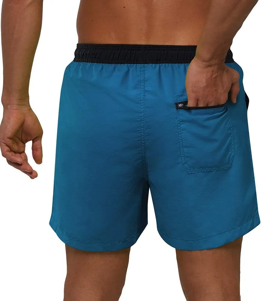 Pioneer Camp Men's Swim Trunks with Back Zipper Pockets and Mesh Lining Quick Dry Athletic Swimwear Shorts Bathing Suit