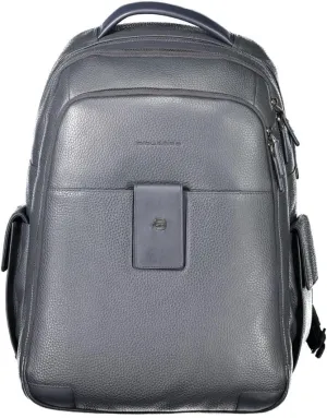 Piquadro Blue Leather Men's Backpack