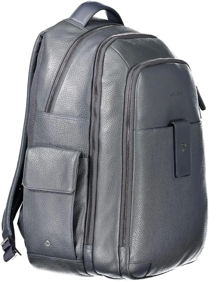 Piquadro Blue Leather Men's Backpack
