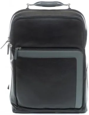 PIQUADRO X Backpack Black Grey CA4174X1/NG X1 Large Leather Backpack Black Grey ND Choice = P, Black Grey, One Size, Business