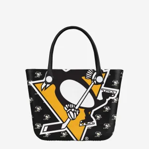 Pittsburgh Penguins Big Logo Mini Print Tailgate Tote Bag