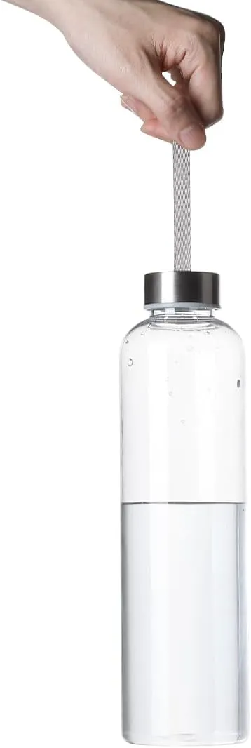 Plastic 27 Oz Water Bottle Clear Bottles Reusable Leak-Proof Seal Bottle with Stainless Steel Lids and Cleaning Brush for Fitness,Sports,Travel (4)