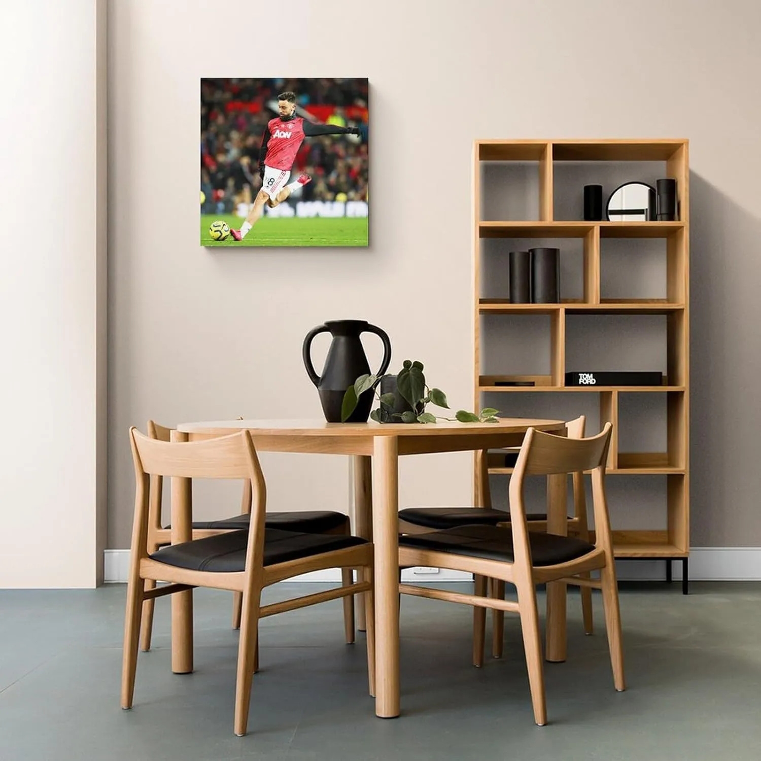 Player Bruno Fernandes Poster Decorative Painting Canvas Wall Art Living Rooms Bedroom Painting 12x12inch(30x30cm)