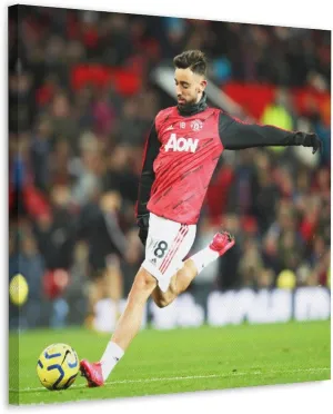 Player Bruno Fernandes Poster Decorative Painting Canvas Wall Art Living Rooms Bedroom Painting 12x12inch(30x30cm)