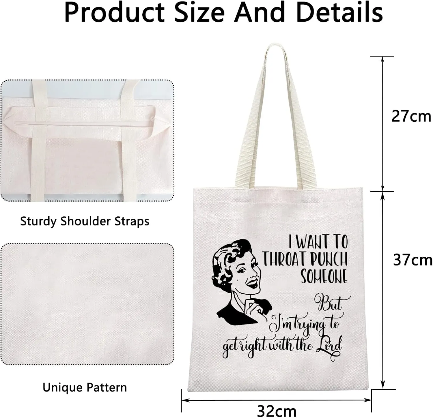POFULL Housewife Gift Sarcastic Vintage Housewife Cosmetic Bag
