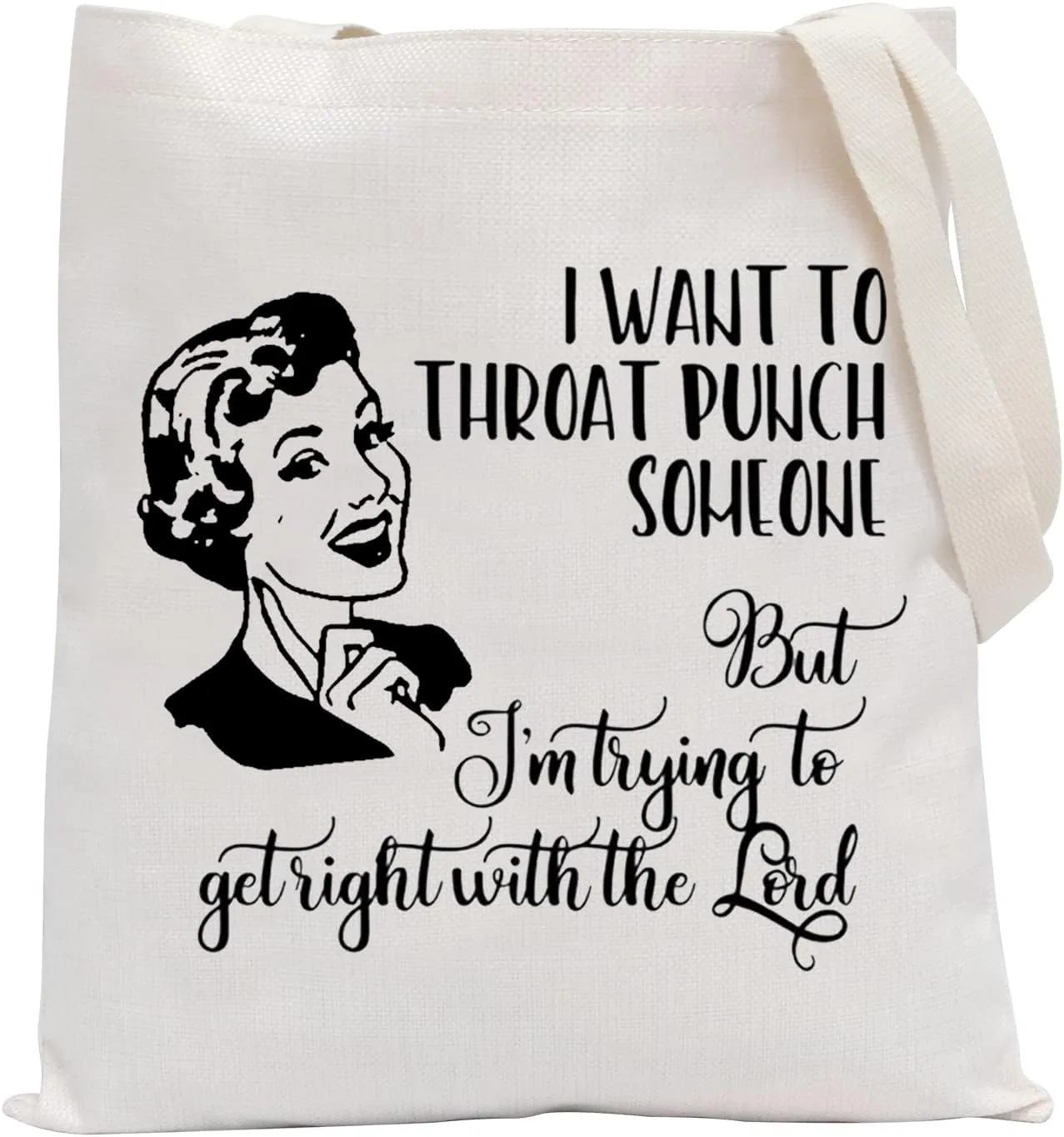 POFULL Housewife Gift Sarcastic Vintage Housewife Cosmetic Bag