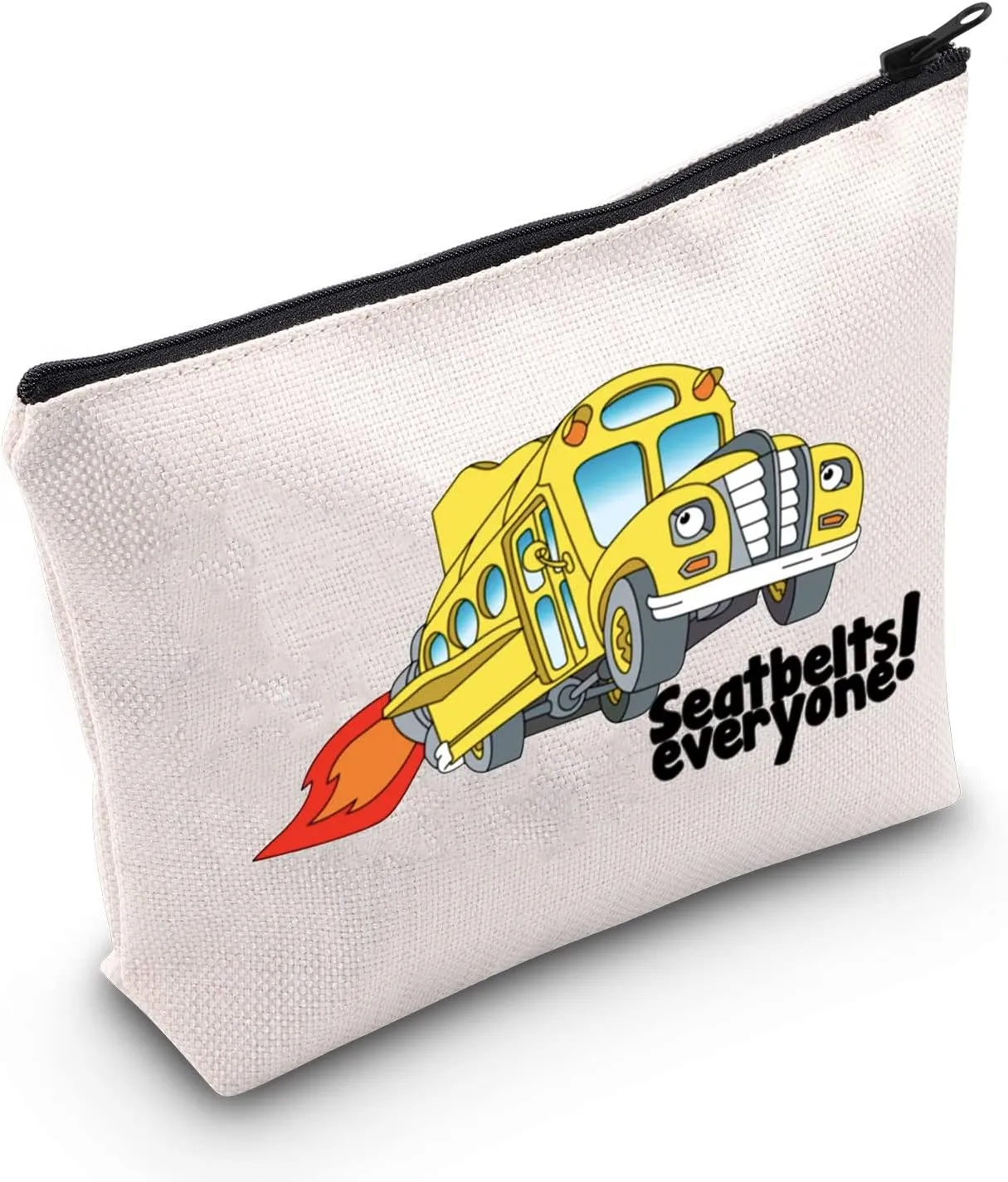 POFULL Magic Bus Driver Job Pride Gift Seatbelts Everyone Cosmetic Bag Bus Driver Gift (Seatbelts everyone bag)