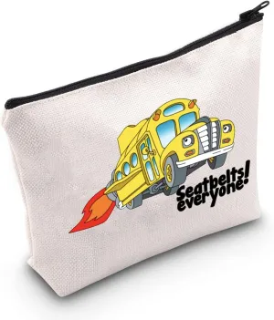 POFULL Magic Bus Driver Job Pride Gift Seatbelts Everyone Cosmetic Bag Bus Driver Gift (Seatbelts everyone bag)