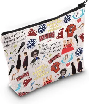 POFULL Musical TV Show Gift Comedy Musical Zipper Pouch Makeup Travel Bag for For Fan (Gle-e Cosmetic Bag)