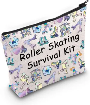 POFULL Roller Skater Gift Roller Skating Lover Cosmetic Bag Roller skating survival kit Roller Blades Gift (Roller Skating)