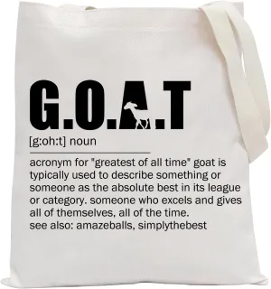POFULL Special Person Gifts G.O.A.T Greatest Of All Time Cosmetic Bag Goat Inspirational Gift (G.O.A.T tote Bag)